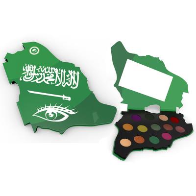 China Other Shape Makeup Eyeshadow Palette Arabian With Mirror No Logo Cruelty Free Chiffon Eyeshadow Packaging for sale