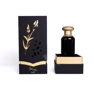 China Handmade Laser Cut Engraved Paper Perfume Gift Packaging Box With Envelope for sale