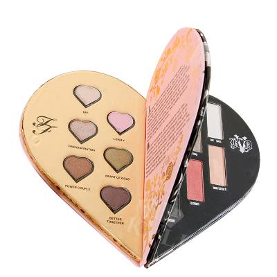 China Cheap simple bulk order handmade paper color face powder base makeup palette packaging for sale