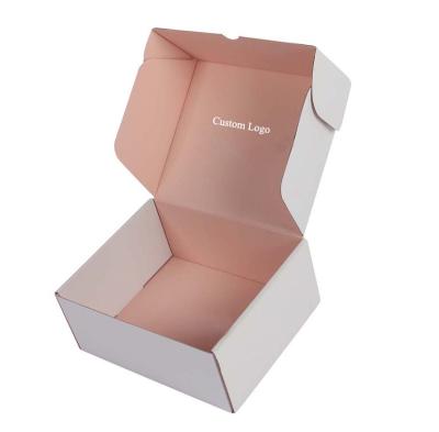 China Small Airplane Logo Handmade Custom Cosmetic Mailing Box Folding Paper Packaging For Monthly Weekly Box for sale