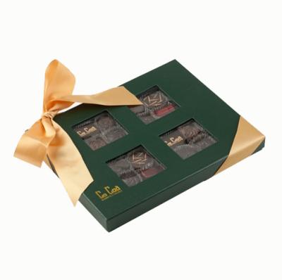 China Handmade Custom Paper Chocolate Box Packaging Display Package Case With 4 Compartments for sale