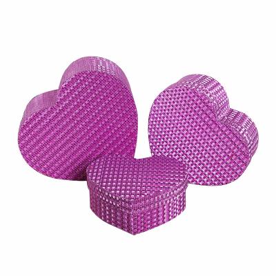 China Handmade High Quality Customized Empty Heart Shaped Chocolate Box Packaging With Ribbon Closure for sale