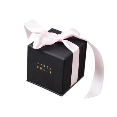 China Recyclable small square gift box with lids for weddings birthday bridesmaid proposal and bridal baby shower gift box include ribbon for sale