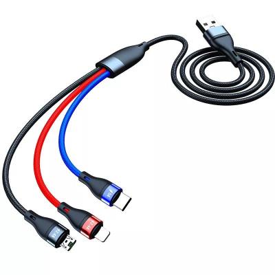 China Custom Mobile Phone Etc.electronic product usb cable original fast charging mobile phone power data mobile phone accessories 3 in 1 usb cable for sale