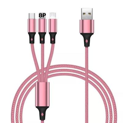 China Factory Sale High Quality Type-c Mobile Phone Etc.electronic Cable Mobile Phone Data Cable 3 in 1 Charger Cable for sale