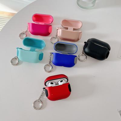 China Soft\Comfortable\Safety Wireless Earphone\Flexible 360 ​​Degree Protection Full Silicone Shell Cover Earphone Case For Airpods With Key Chain for sale