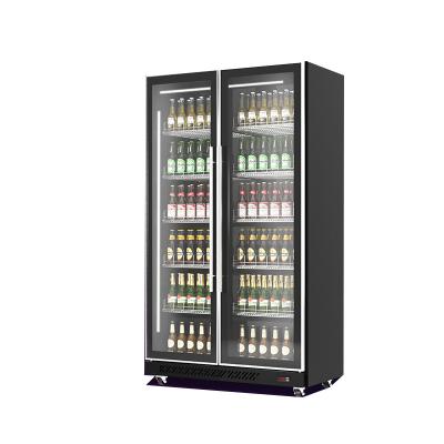 China Commercial Upright Single-Temperature Freezer Beer Display Fridge Energy Drinks Display Cooler for sale