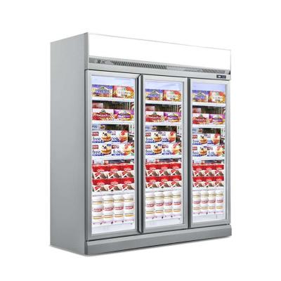 China Professional Manufacturing Single-temperature Refrigerated Commercial Upright Showcase Freezer for sale