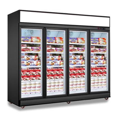 China Commercial Frozen Food Display Single-Temperature Refrigerator 1/2/3/4 Frost Free Upright Freezer for sale