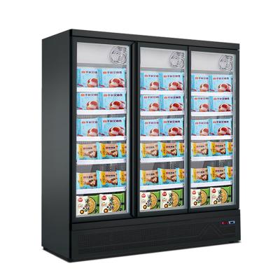 China Single-temperature Commercial Vertical Supermarket Upright Retail Display Freezer for sale