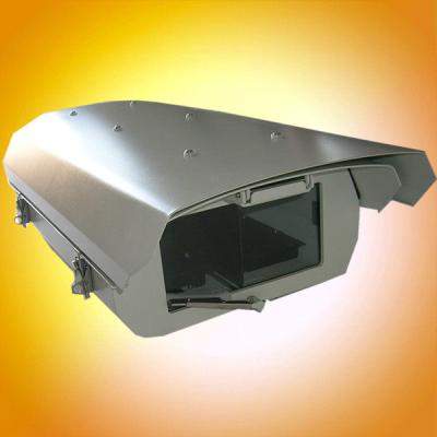 China Indoor / Outdoor Aluminum Dual Windows Cctv Camera Housing With Wiper for sale