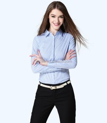 China Ladies Breathable Blouses&Tops Long Sleeve Business Shirt for sale