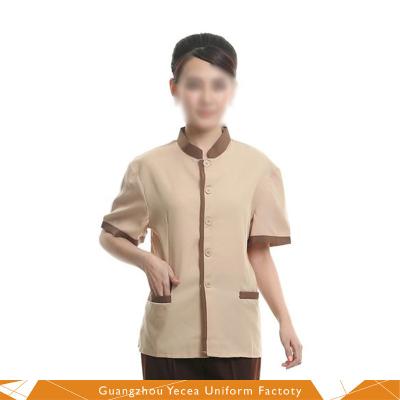 China Cheap and Comfortable Hotel Housekeeping Staff Cleaner Uniform for sale