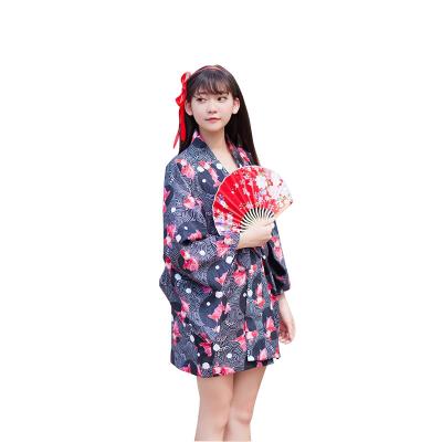 China Breathable Japanese Summer Kimono Ryokan Yukata Bathrobe Bright Color Flower Patterns Custom Design Ethnic Costume for sale