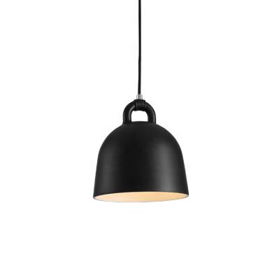 China Nordic Modern Concrete Pendant Light Ceiling Dining Room Black Bell Led Round Hanging Lamp Restaurant Recessed Concrete Ceiling Pendant Light for sale