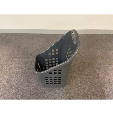 China gray plastic shopping basket with handle 510*290*250mm for sale