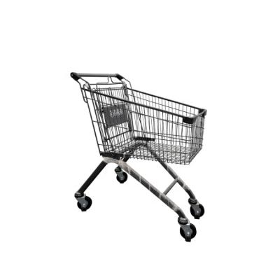 China Chinese Manufacturer High Quality Supermarket Rustproof Hand Push Trolley Shopping Trolley for sale