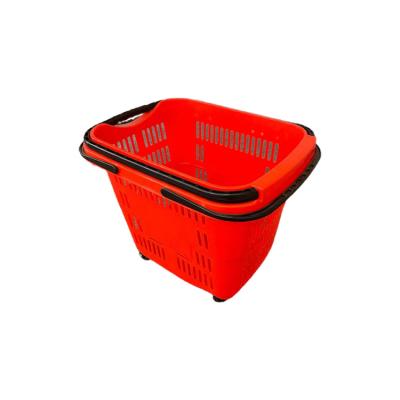 China 2021 Hot Selling Supermarket Shopping Cart Supermarket Grocery Cart Plastic Supermarket Carts With 4 Wheels for sale