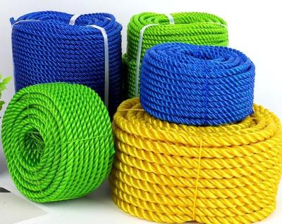 China Colorful price 3 PP/polypropylene floating danline rope for racing or fishing or marine twisted by handy strand for sale