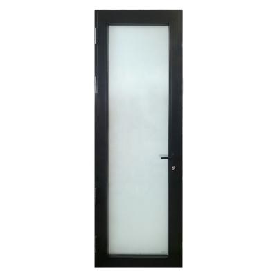 China German LVDUN Swing Entry Door Aluminum Hardware Frosted Glass In-Swing Doors for sale