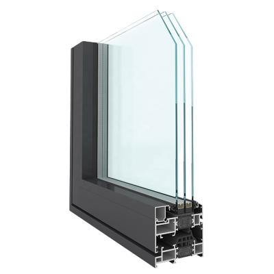 China LVDUN high-end quality swing aluminum double-action window with flush sash casement window for sale