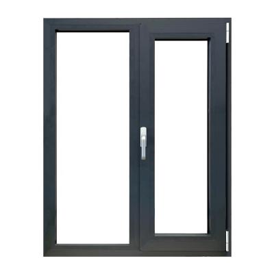 China LVDUN Custom Aluminum Frame Double Swing Tempered Glass Casement Window For Home for sale