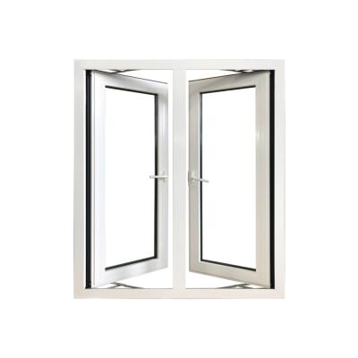 China LVDUN Windows Double Glazed Frame Tempered Glass Aluminum Swing Window for sale