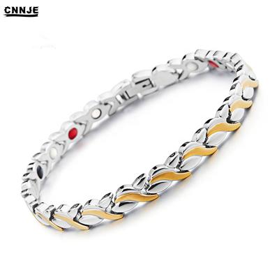 China Fashion Best Selling Bio Magnetic Stainless Steel Germanium Bracelets Men Accessories Jewelry for sale