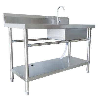 China Without Faucet Stainless Steel Restaurant Sink Table for sale