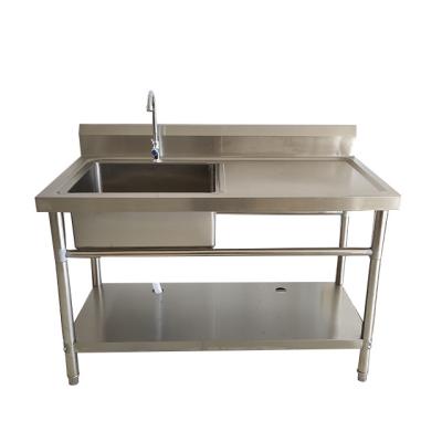 China stainless steel workbench panel table with stainless sink organizer NO for sale