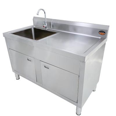 China Without Faucet Freestanding Restaurant Kitchen 2 Two Compartment Stainless Steel Commercial Sink For US Catering for sale