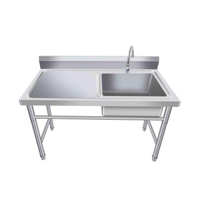 China With Faucet Wholesale Single Bowl Stainless Steel Kitchen Sink With Table for sale