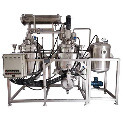 China 100L Liquid Herb Concentrator Pilot Plant Ultrasonic Oil Extraction Equipment for sale