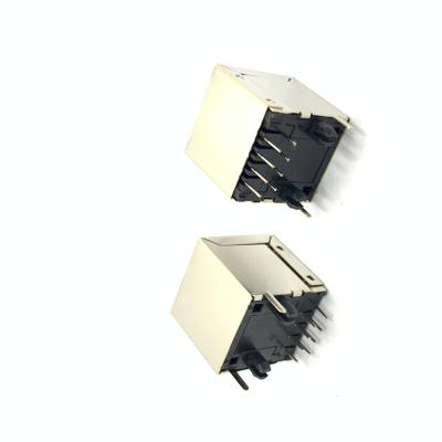 China Vertical PCB Connector RJ45 5224 Network 8P8C Connector Plug Drop Cable Shielded for sale