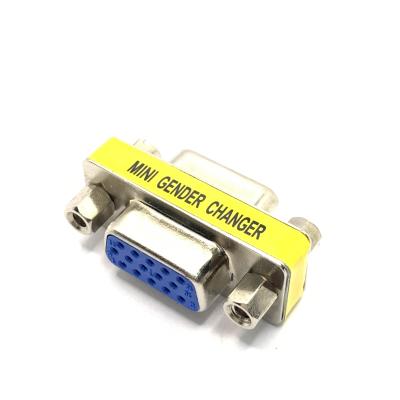 China Hot Sale VGA Female to VGA Female Male VGA to HD15 Pin Gender Changer Converter Adapter Male 15PIN 15 PIN LX-HDF15 for sale