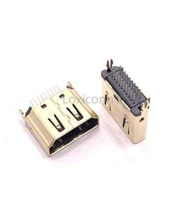 China Factory Automotive Vertical 180 Degree Gold 19pin Female Straight Lating Housing Socket Connector For PCB for sale