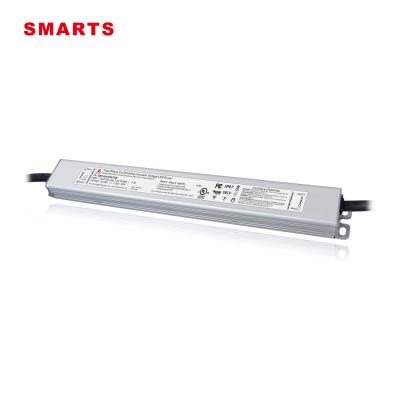 China No Blink Dimmable 30w Triac Led Driver Ultra Slim AC 110v To 24v DC Power Supply 263*32*20mm for sale