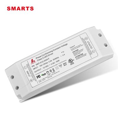 China ac 110v phase cut triac dimming constant voltage led driver 12v 30w 180*60*34mm for sale