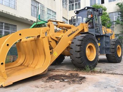 China LONKING 5 ton wheel Loader with solid tyres steel scrap clamp attachment for sale