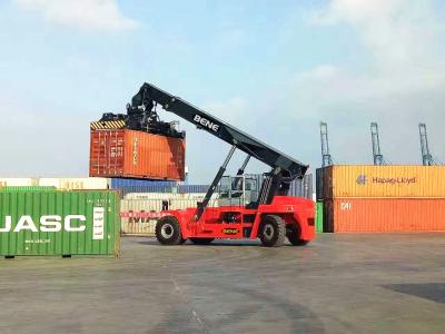 China Chinese container reach stacker manufacturer vs Sany 45ton container lift truck Hyster 45 ton container stacker price for sale