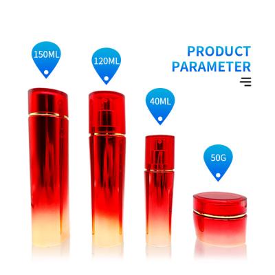 China Glass Empty Cosmetic Oil Serum Bottle Silk Screen Printing Face Toner Jar Squeeze Cosmetic Bottle for sale