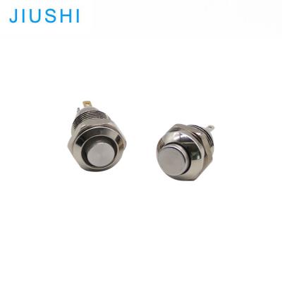 China Hot Sales 10mm 12v 24v Metal Push Button Switch S10-10 Stainless/Brass IP67 CHINA Plating Momentary Self-resetting Strip Light for sale