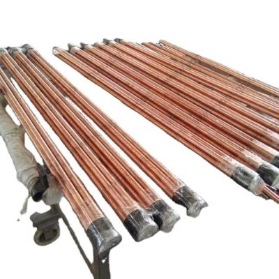 China Brass copper coated non magnetic earth rodes copper bond ground rod price galvanized ground rod flange for sale