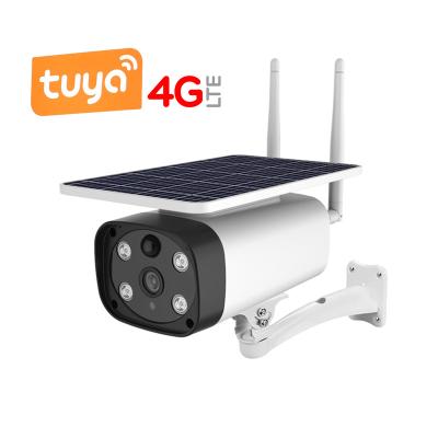 China Tuya 4G NIGHT VISION Camera Solar Panel Camera Wifi Version 1080P Outdoor Security Wireless Monitor Waterproof CCTV Smart Home Monitoring for sale