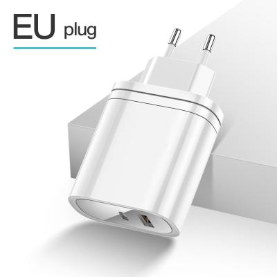 China Quick QC3.0 Wall Plug Adapter Wall Travel Charger USB Type C Android + PD 36W Us/Eu/Uk for sale