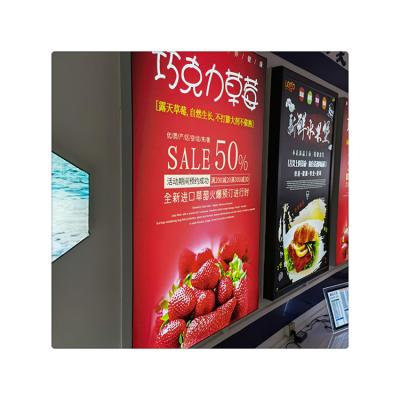 China Low MOQ A2 Large Image Size Fast Food Menu Display Led Aluminum Soft Film Light Box Outdoor Led Frame Display Advertising Backlight LED Light Box for sale