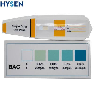 중국 신속하고 정확한 소변 알코올 검사 키트 플라스틱 없는 콜로이드 금 2년 유효기간 판매용