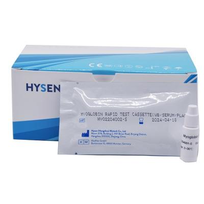 China Online technische ondersteuning One Step Myoglobin Rapid Diagnostic Kit voor hartmarker Te koop