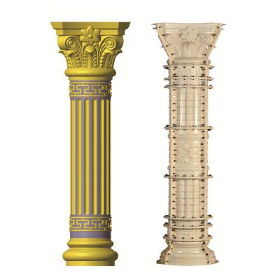 China Factory Price Solid 30cm x 350cm Stone Marble Stripe Pillars Roman Column Molds For Sale for sale