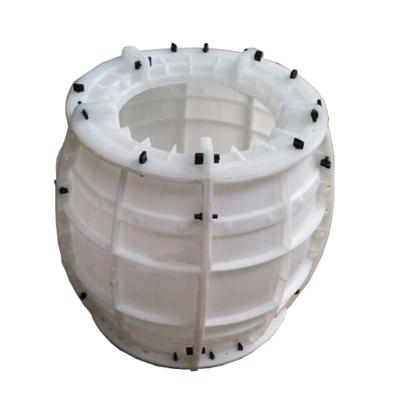 China High Precision ABS Plastic Round Barrel Concrete Planter Wooden Flowerpot Molds for sale